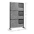 thumbnail image 4 of Elevens Decorative Privacy Screen Outdoor Divider with Stand Metal Corten Steel 75" x 48" x 16" Black, 4 of 5