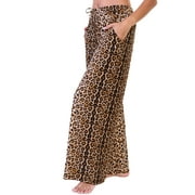 Angelina Women's Wide Leg Mid-Rise Palazzo Pants with Pockets, 1-Pack (L-XL)
