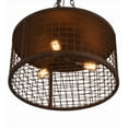 thumbnail image 5 of Meyda Tiffany 164225 Paloma Golpe 3 Light 24" Wide Flush Mount Drum Ceiling Fixture -, 5 of 7
