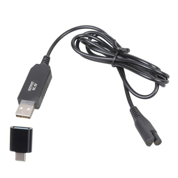 USB Type C Chargers Cord For Cordless Water Flosser Replacement 3V 100mA 1.2m Travel Cable With Double Input Compatibility