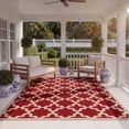 thumbnail image 5 of SAFAVIEH Courtyard Amanda Geometric Indoor/Outdoor Area Rug, 5'3" x 7'7", Red/Bone, 5 of 15