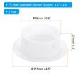 thumbnail image 2 of Uxcell PP Air Conditioning Wall Hole Cover for 3.2" - 3.6" Diameter Hole, White, 2Pcs, 2 of 7