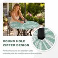 thumbnail image 4 of Round Outdoor Tablecloth with Umbrella Hole and Zipper, Green Palm Tree Tablecloth with Elastic Waterproof, Summer Botanical Tropical Tree Patio Table Covers for 45" - 54" Picnic Pool Tables, 4 of 9