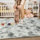 thumbnail image 5 of Alfombra de felpa Merelax Shaggy, 274 x 366 cm, teñida con anudado, gris y blanco, 5 of 8