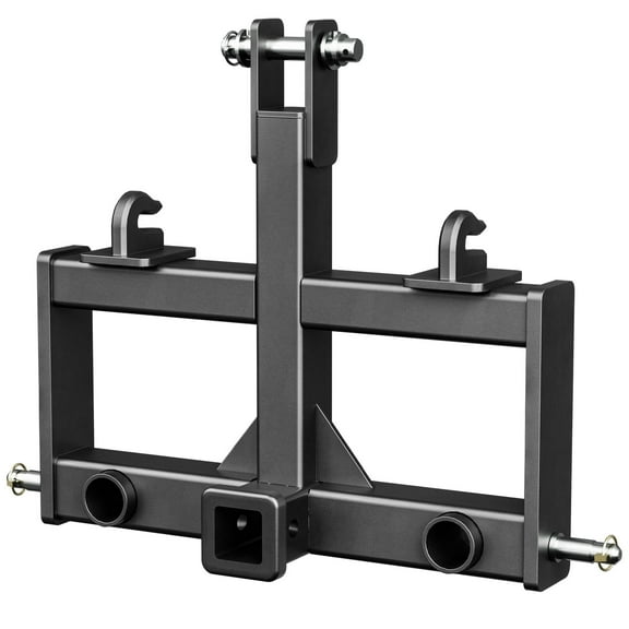 RVNI 3 point 2in Receiver Hitch Drawbar With 2 Hay Spear Holes for CAT 0 & 1 Tractor 3000lb
