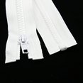 thumbnail image 1 of HAHDAXIA 2PCS #5 32 Inch Separating Jacket Zippers for Sewing Coats Jacket Zipper White Molded Plastic Zippers Bulk (32" 2pc), 1 of 5