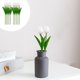 thumbnail image 1 of Tulipanes De Imitación De Plástico 10 flores artificiales de plástico blanco, ramo de goma suave para decoración de bodas, hogar y fiestas. Rkxzt, 1 of 8