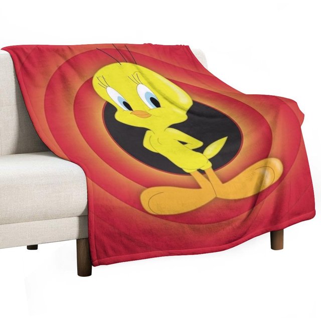 Manta Tweety Bird Throws de tela de superficie vertical súper suave de varios tamaños, acogedora y cálida, adecuada para cama, sofá, campamento, viajes, para todas las estaciones, liviana y compacta