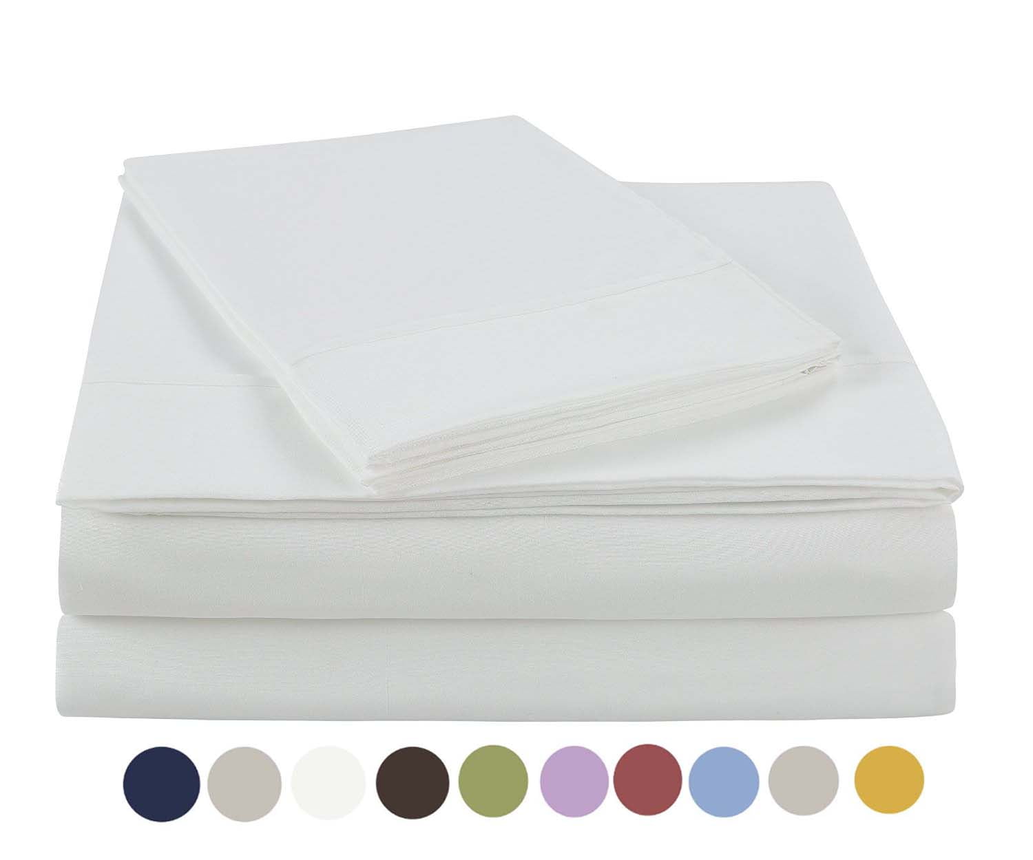 NC Home Fashions Beauty In Basic Solid Color Sheet set, Twin , Bright