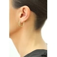 thumbnail image 3 of Tilo Jewelry Yellow Gold Plated 925 Sterling Silver Classic Polished Round Hoop Earrings (18MM) for Women & Unisex, 3 of 7