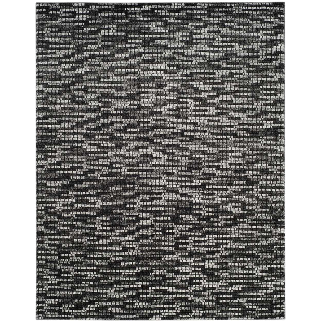 SAFAVIEH Porcello Scarlett Abstract Striped Area Rug, Light Grey/Charcoal, 2'7" x 5'
