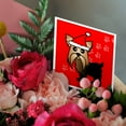 thumbnail image 3 of 3drose, Cute Yorkshire Terrier Yorkie Red with Santa Hat, 6 Greeting Cards with Envelopes, 3 of 7