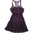 thumbnail image 1 of Aeropostale Womens Tiny Hearts Racerback Dobladillo plisado Sundress, Púrpura, Mediano Aeropostale vestido de verano, 1 of 1