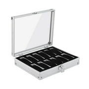 Portable Aluminum 12 Slots Watch Storage Case Container Organizer Watch Holder
