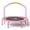PINK, variant on CLORIS 38in Folding Trampoline - Max Load 220lbs Rebounder Fitness Trampoline with Adjustable Foam Handle, with safty Padded Cover Best Gift