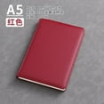 thumbnail image 3 of Xiao Hua leather diary A5 hardcover notebook with pen case, leather binding, suitable for office, work, daily and travel diary writing -100 sheets, 200 pages Red, 3 of 3