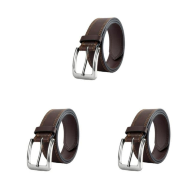 yingyy Stretch Braided Men Belt With Exquisite Craft And No Loose Thread Scratch-resistant PU Casual Coffee 110cm 3Set