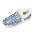 thumbnail image 3 of Christmas Women Winter Shoes Cartoon Print Fur Lined Wide Width Lace up Round Toe Fashion Casual Shoes, 3 of 9