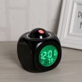 thumbnail image 5 of Proyección Digital Reloj Despertador Cubo Led Reloj De Escritorio Pantalla Lcd Con Soporte De Retroiluminación Informe De Hora Actual / Timbre Por Hora / Posponer / Termómetro Methold  HA026109-00, 5 of 5