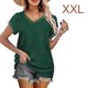 thumbnail image 3 of Sonducket Camiseta de algodón para mujer, camiseta informal de manga corta de verano, ropa escolar Prendas para la parte del cuerpo Verde  XXL Sonducket AP010362-15, 3 of 6