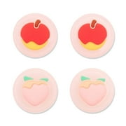 GeekShare Fruits Thumb Grips Thumbsticks Caps for PS5/Switch Pro/PS4 Controller 4PCS Peach & Apple