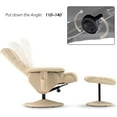 thumbnail image 4 of MCombo 360 Swivel Massage Recliner Chair with Ottoman for Living Room, Faux Leather, Cream White, 4 of 7