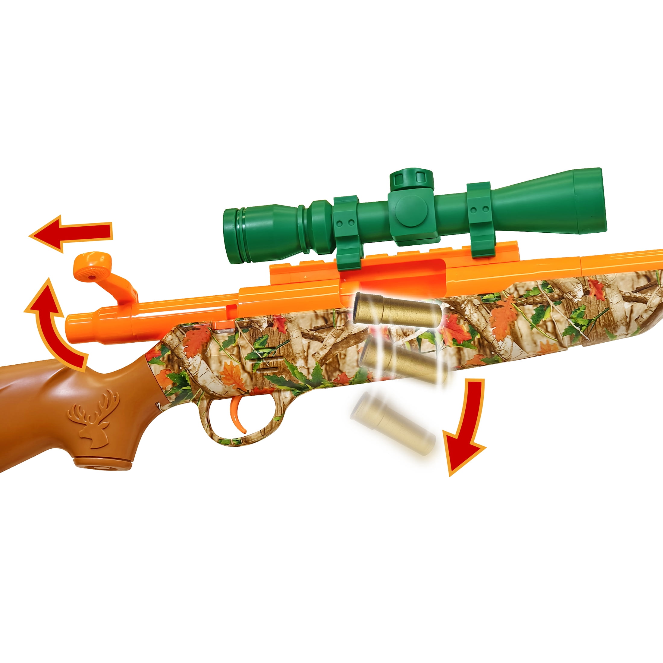 Adventure Force Deep Woods Hunter, Hunting Rifle 18 Piece Set, Fun for Outdoor & Indoor Blaster, 5+.