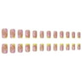 thumbnail image 3 of KUFptva Square Press On Nails Flower Fake Nails Glues On Nails Artificial Acrylic Nails 24pcs Stick On Nails for Womens Girls, 3 of 7