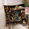 thumbnail image 3 of Flagwix Outdoor Pillows I Am A Bookaholic Pillow 12 X 12 Inches Square Outdoor Pillows for Couch, Sofa, Patio Décor, 3 of 5
