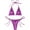 Purple, variant on Women’s Triangle Bikini Set Halter Two Piece Swimsuit Solid Color Sexy String Mini Bikini Lingerie Bathing Suit