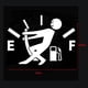 thumbnail image 2 of Calcomanía divertida para coche, indicador de combustible reflectante, pegatina vacía para estilo de coche (blanco), 2 of 2