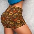 thumbnail image 4 of Balery Chicken And Rooster Pantalones cortos de entrenamiento estampados para mujer, sin costuras, ajustados, para gimnasio, yoga, correr, deportes, ejercicio activo, fitness.-Large, 4 of 8