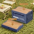 thumbnail image 5 of Outdoor Camping Storage Box with Side Door - Foldable Plastic Storage Box for Vehicle Trunk and Outdoor Use - Compact, Durable Organizer with Wooden Top, 5 of 6