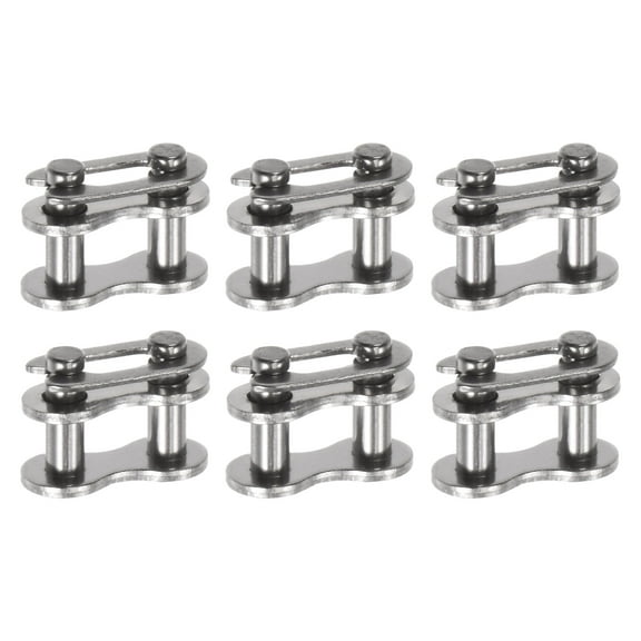 Uxcell 6Pack #25 Chain Master Connector Link Roller 1/4" Pitch Stainless Steel for 04C Chain