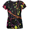 thumbnail image 1 of Splatter Paint Black All Over Womens T-Shirt, 1 of 1