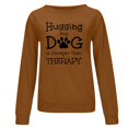 thumbnail image 4 of Mujeres amantes de los perros texto letra impresa cuello redondo manga larga suelta solo sudadera Tops pulóver blusa Fridja hkj2301, 4 of 4