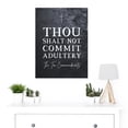 thumbnail image 2 of Ten Commandments Thou Shalt Not Commit Adultery Christian Bible Verse Quote Scripture Typography Large Wall Art Poster Print Thick Paper 18X24 Inch, 2 of 5