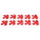 thumbnail image 3 of 10 hélices de plástico de 60 mm con 4 palas, accesorios de hélices para barcos giratorios con orificio de 2 mm, color rojo, 3 of 9