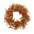 thumbnail image 5 of Artificial Fall Wreath Harvest Wreath Autumn Wreath Fall Berries Wreath for Indoor Outdoor Wedding Party Celebration Decoration 45cm, 5 of 10