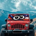thumbnail image 3 of Binienty Gothic Skull Windshield Sun Shade for Jeep Wrangler TJ 1997-2006 Easy Fold Car Window Sun Blocker Front Windshield Sunshade Purple Rose Automotive Interior Accessories for Men Women, 3 of 7