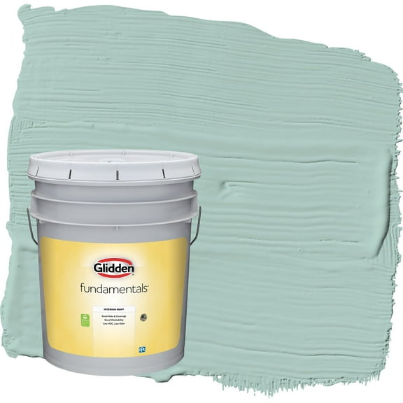 Glidden Fundamentals Copenhagen / Green Eggshell Interior Paint, 5 Gallon