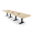 Blonde Surfside Ash w/Matte Black Base with Electric, variant on 16 Person Arc Rectangle Modular Conference Table With Electrical Units