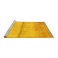 thumbnail image 2 of Ahgly Company Machine Washable Indoor Square Abstract Yellow Contemporary Area Rugs, 4' Square, 2 of 4