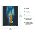 thumbnail image 2 of Santiago Spain - Holy Year in Santiago De Compostela - Way of St. James - Vintage Travel Poster by Marcias Jose Morell c.1954 - Fine Art Matte Paper Print (Unframed) 11x14in, 2 of 4