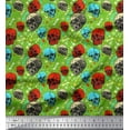 thumbnail image 1 of Soimoi Rayon Fabric Bone,Floral & Skull Halloween Print Fabric by The Yard 42 Inch Wide, 1 of 3