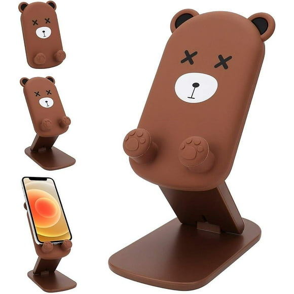 Portable Universal Desk Phone Holder Stand Cradle Dock For All Mobile Smart Phones /tablets( 4~10inch)/kindles/switch (dumb Bear)
