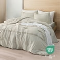 thumbnail image 4 of California King Comforter Set with Sheet - 4 Pieces Soft Beige Bedding Sets, Grid Pinch Pleat, All Season Lightweight Fluffy Bed Set, 4 of 6