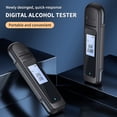thumbnail image 3 of Graflsoa Portable USB-Rechargeable Breath Alcohol Tester for Quick and Accurate BAC Measurement, Compact ABS Design, Black TY-H9 Model, 3 of 7