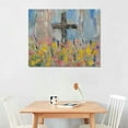 thumbnail image 3 of Nawypu Framed Cross Flower Wall Art Christian Floral Canvas Prints Abstract Religious Posters Church Graffiti Pictures Wall Decor Ready To Hang, 3 of 5