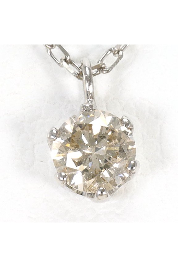 Pre-Owned 18K (18-karat white gold) necklace with 0.24ct diamond, total weight 1.2g, 40cm...